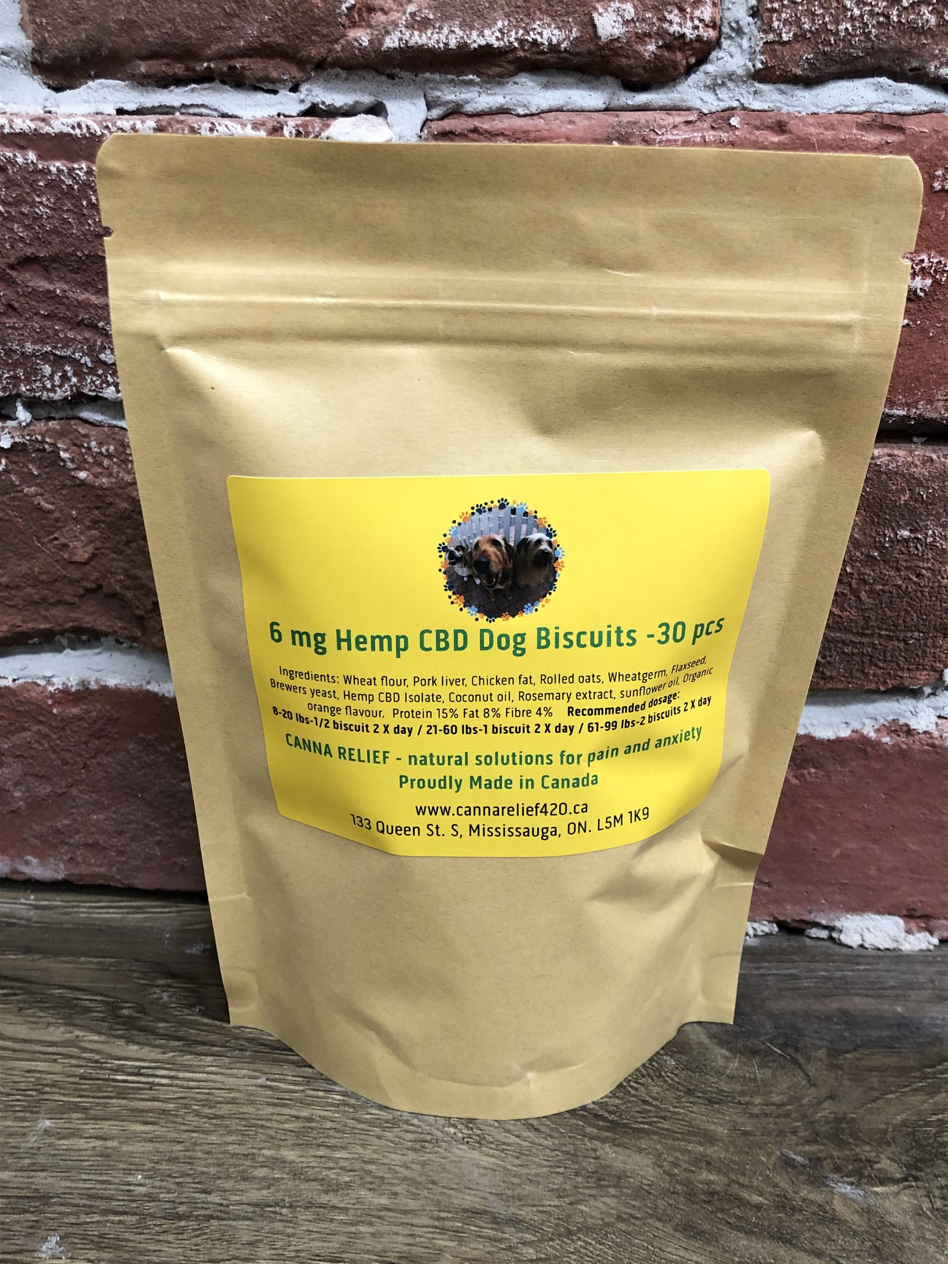CANNA RELIEF Liver/Hemp CBD dog biscuits 6mg per biscuit – 30 pcs