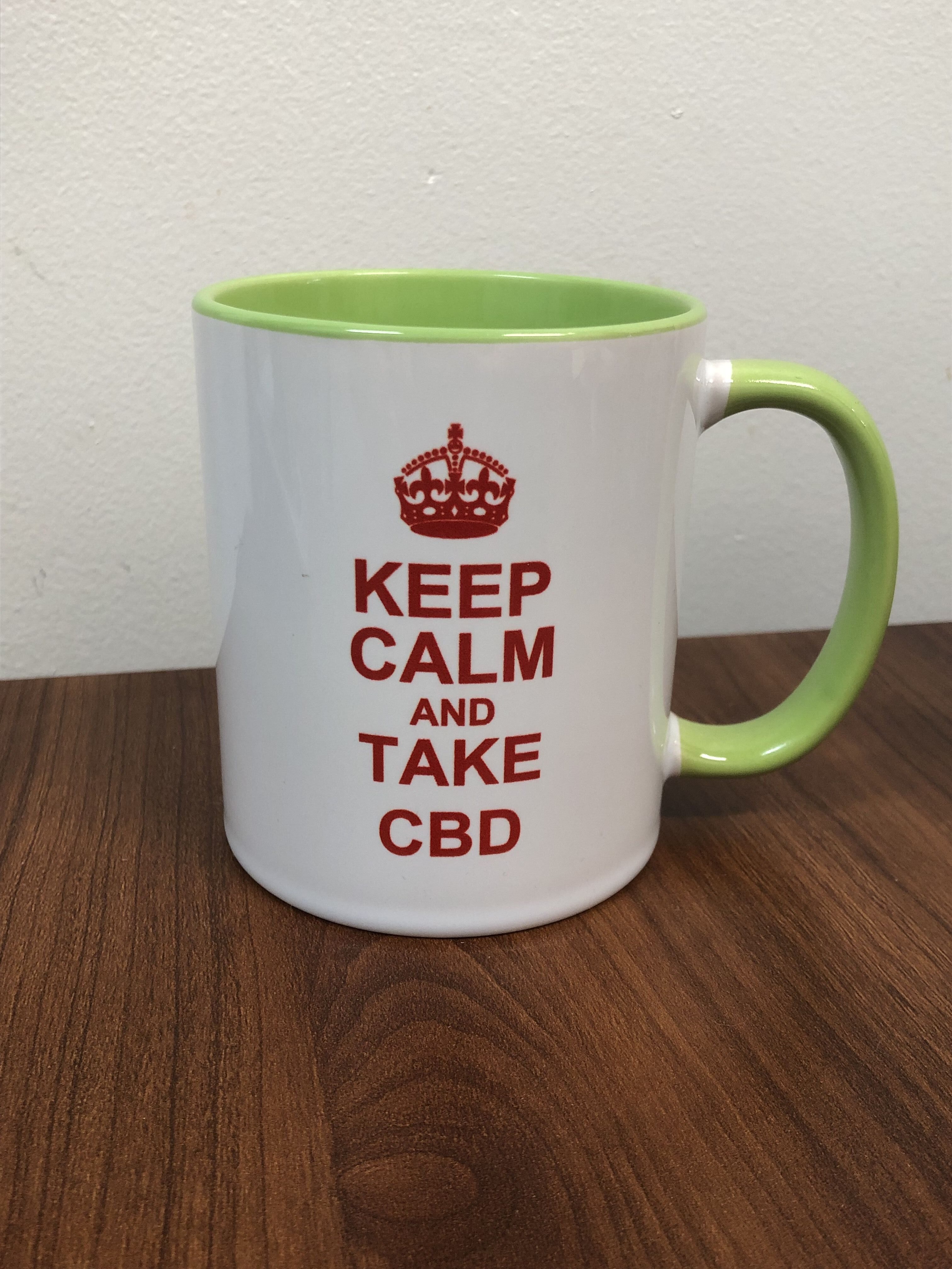 “Keep Calm and Take CBD” mug